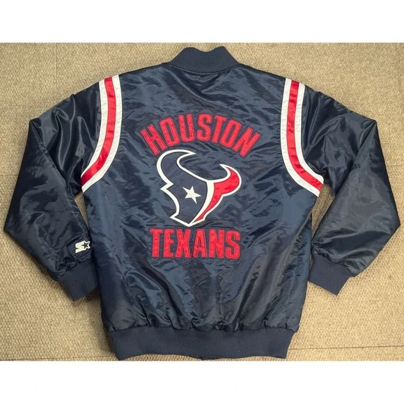 Starter G-III NFL Houston Texans Satin Bomber Jacket‎ Size Large - Picture 7 of 11